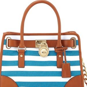 Michael Kors Hamilton Striped canvas tote (mini)